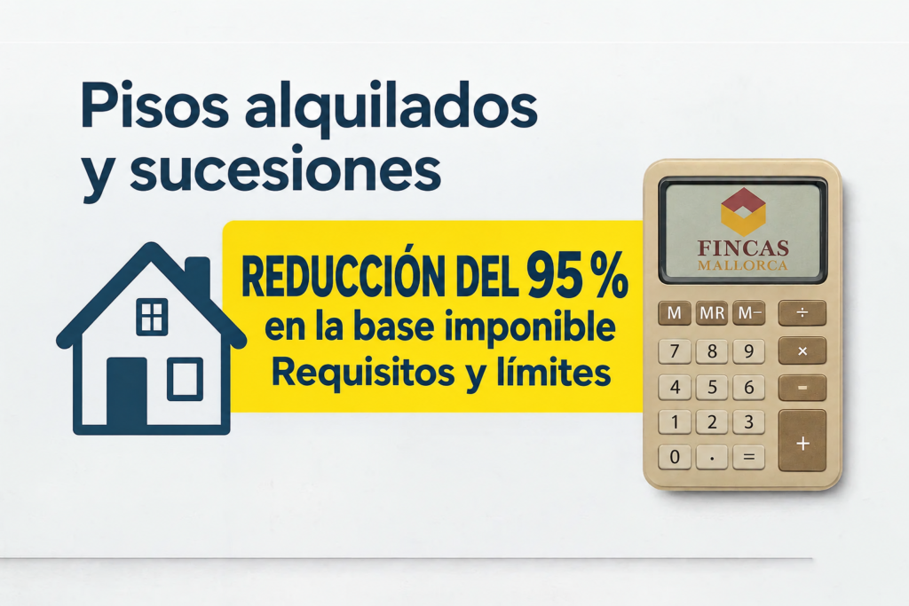 Pisos alquilados y sucesiones Pisos alquilados y sucesiones: reducción del 95 % en la base imponible, requisitos y límites