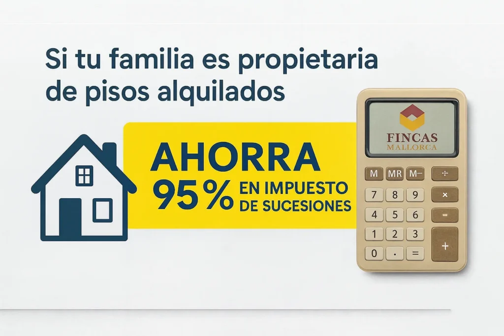 ahorro 95 por ciento impuesto sucesiones pisos alquilados palma mallorca herencias Ahorro del 95 % en el impuesto de sucesiones de pisos alquilados en Palma de Mallorca, estrategia fiscal para familias propietarias