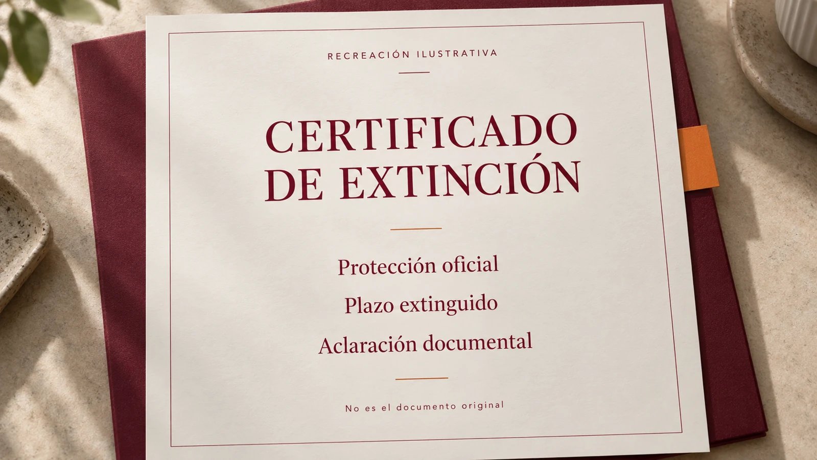 caso real extincion recreacion palma Recreación ilustrativa del certificado de extinción de la protección oficial en Palma