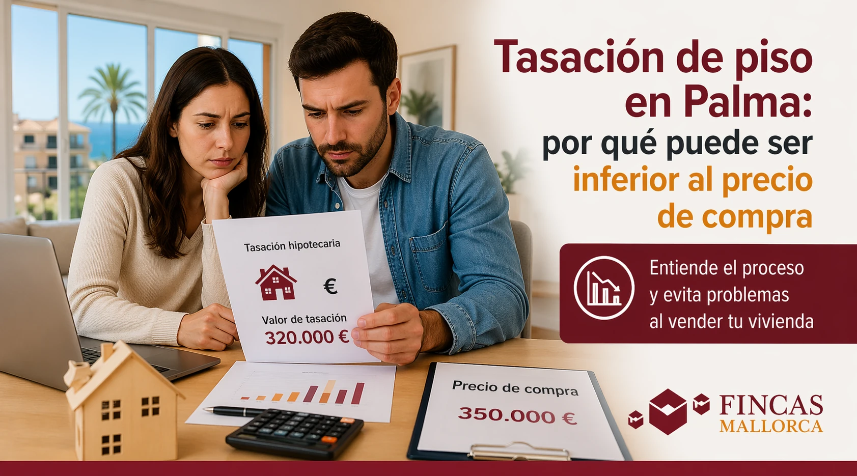 Tasación de piso en Palma inferior al precio de compra